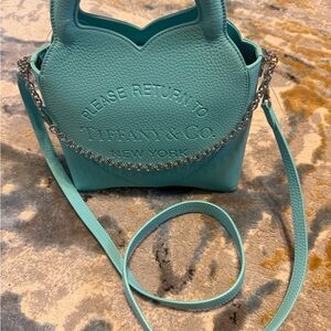Tiffany & Co. Turquoise Mini Bag with Silver Chain